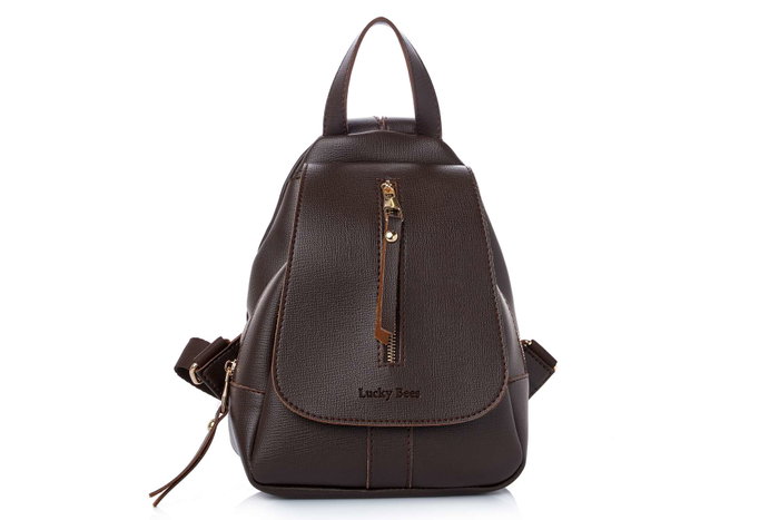 Lucky Bees Mochila 945 v2 Cuero de Poliéster Marrón